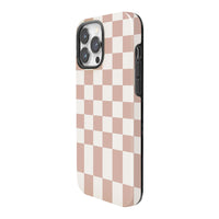 Neutral Checkerboard | Abstract Retro Case Customize Phone Case shipmycase   