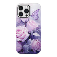 Purple Butterflies and Blooms | Valentine's Case Customize Phone Case shipmycase iPhone 15 Pro Max BOLD (ULTRA PROTECTION) 