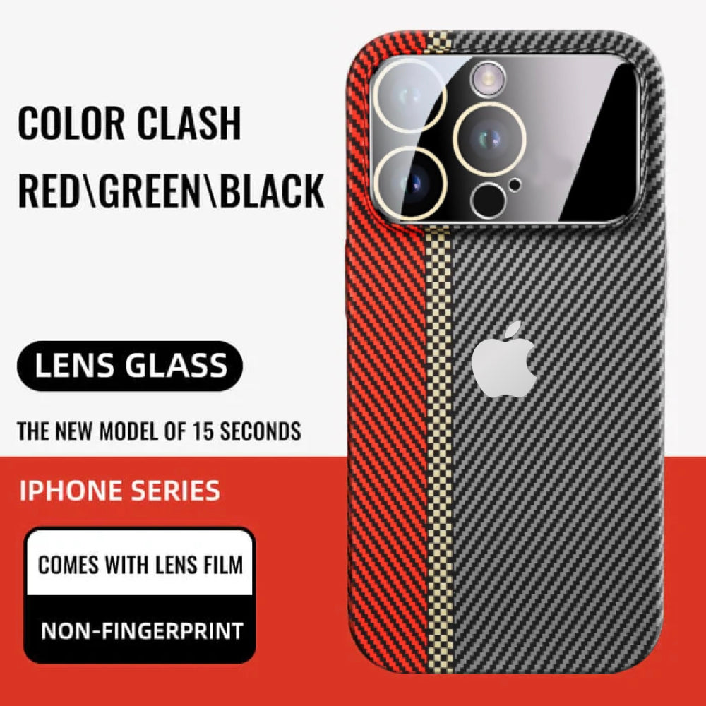 Carbon iPhoneCase Shipmycase Asher-Black-Red iPhone 15 PRO MAX Without