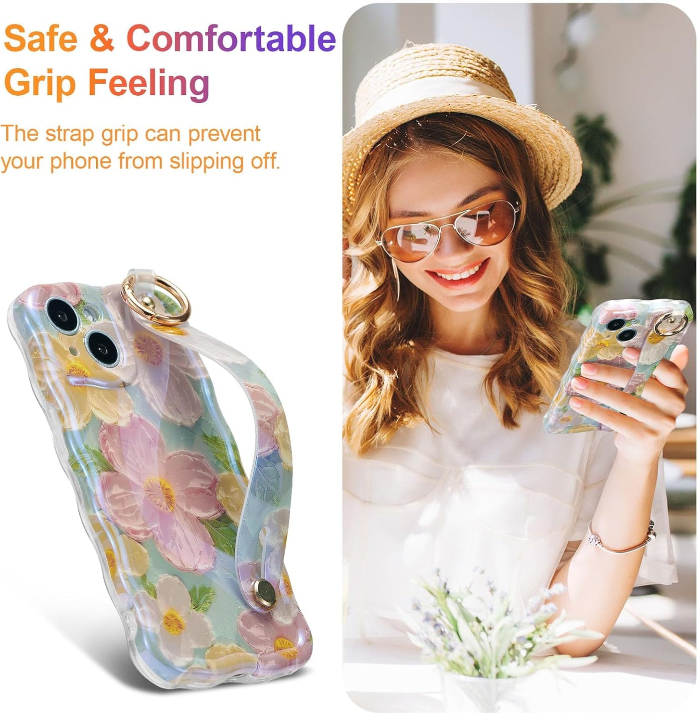 🔥Promoción de último día 49 % de descuento - Exquisita funda para teléfono con pintura al óleo colorida para iPhone 