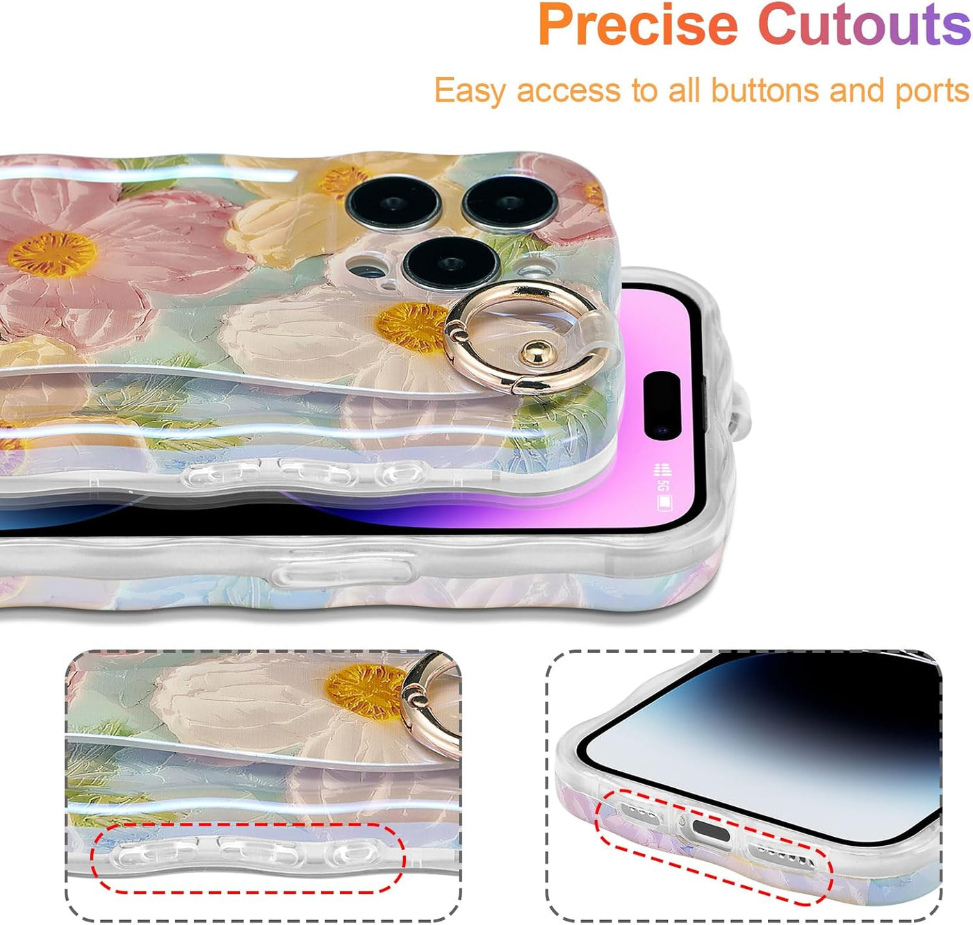 🔥Promoción de último día 49 % de descuento - Exquisita funda para teléfono con pintura al óleo colorida para iPhone 