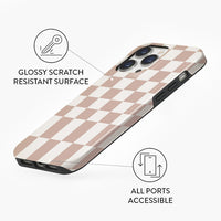 Neutral Checkerboard | Abstract Retro Case Customize Phone Case shipmycase   
