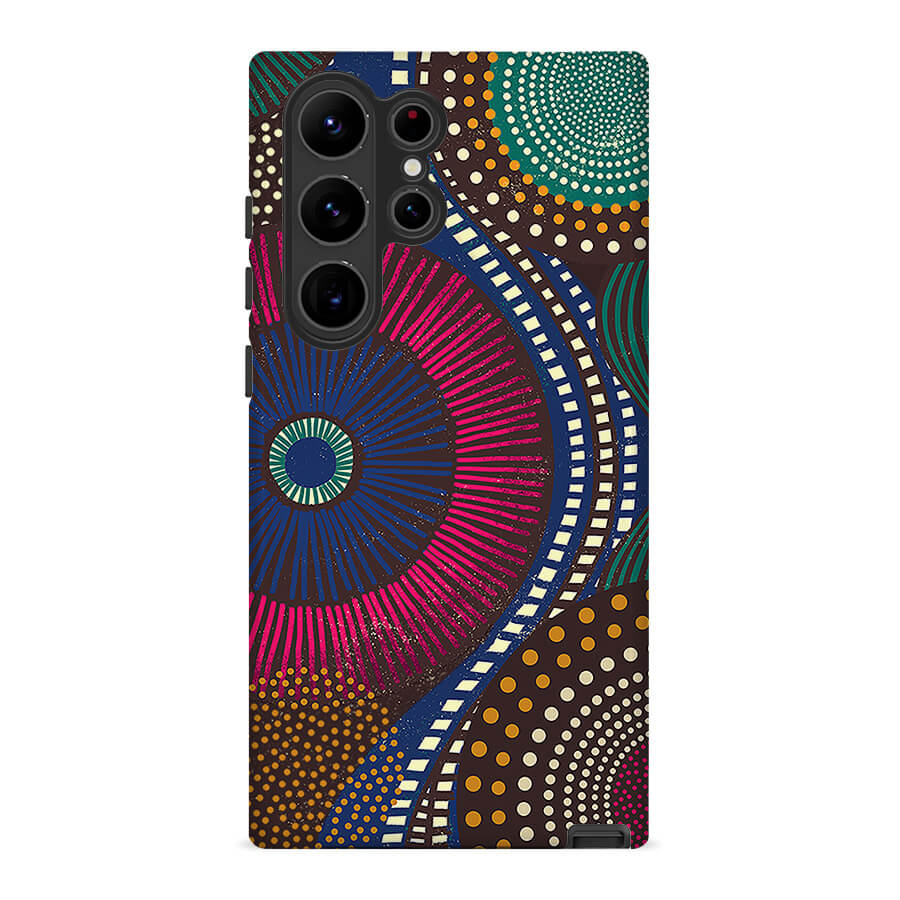 Divergent Dots | Retro Ethnic Case Customize Phone Case shipmycase Galaxy S23 Plus BOLD (ULTRA PROTECTION) 