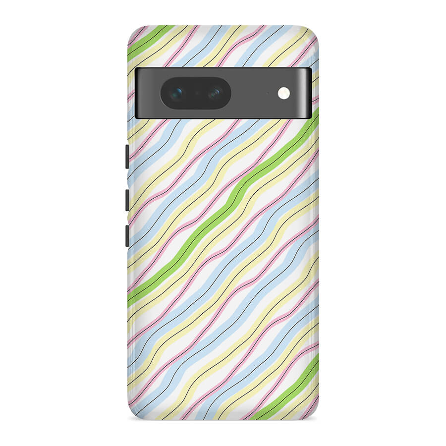 Pastel Rainbow Lined | Abstract Retro Case Customize Phone Case shipmycase Google Pixel 6 Pro BOLD (ULTRA PROTECTION) 