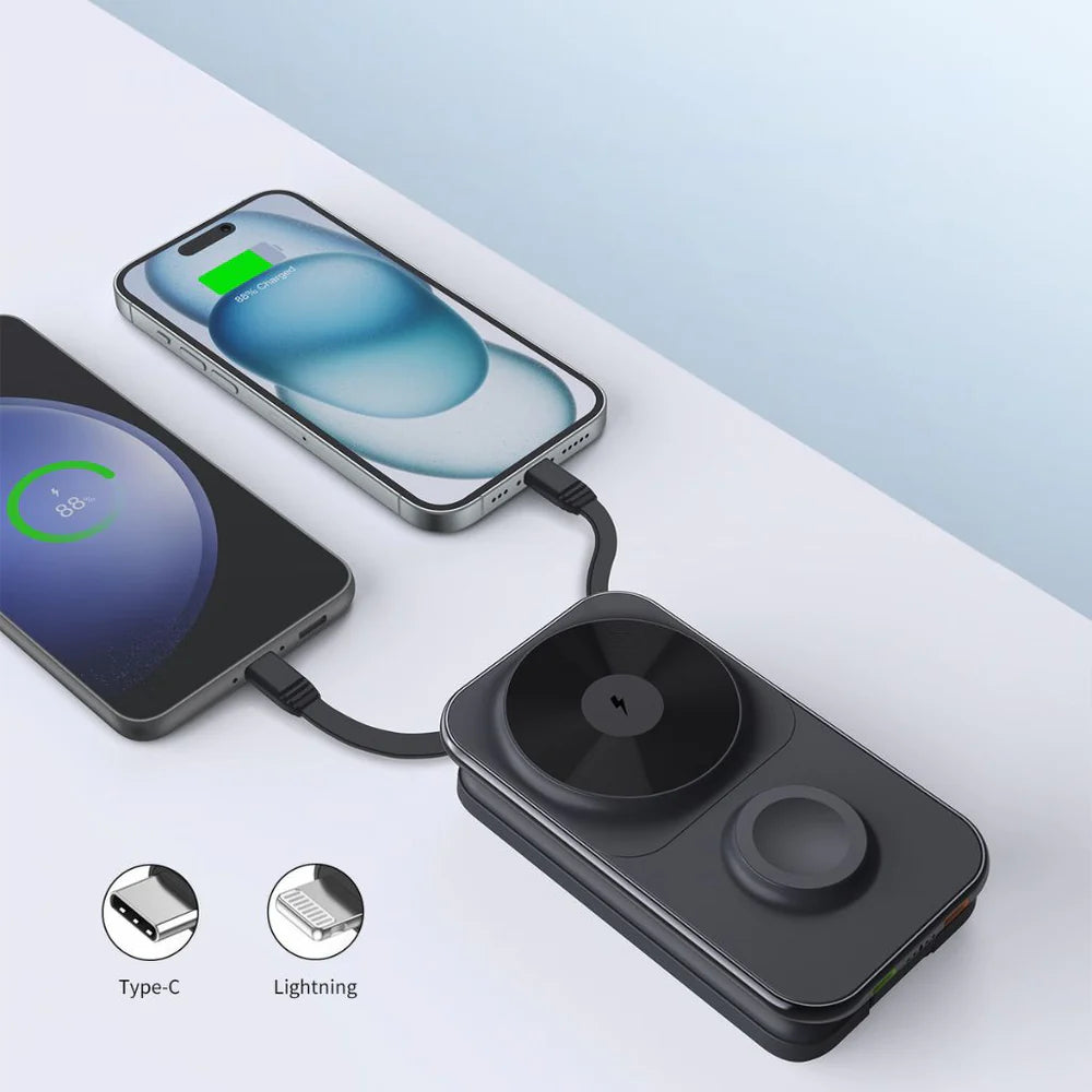 3 in 1 PowerBank for Apple Built-In Charging Cables