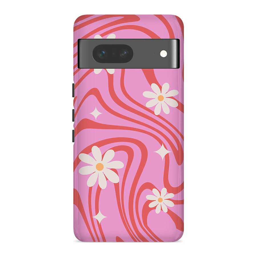 Cream Flower Abstract | Retro Floral Case Customize Phone Case shipmycase Google Pixel 7 Pro BOLD (ULTRA PROTECTION) 