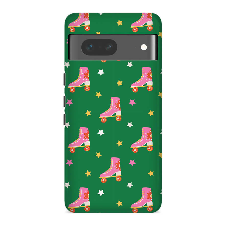 Pink Skates | Retro Y2K Case Customize Phone Case shipmycase Google Pixel 8 Pro BOLD (ULTRA PROTECTION) 