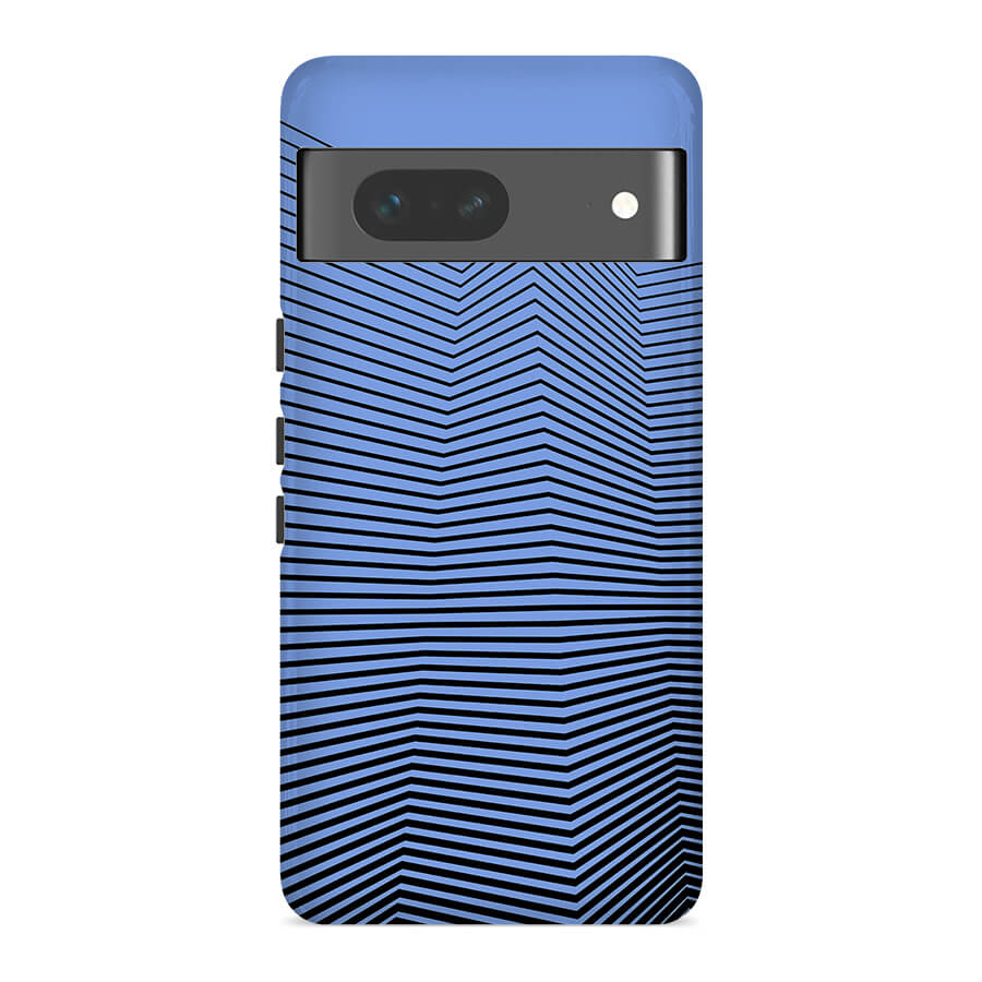 Blue Engraving | Abstract Retro Case Customize Phone Case shipmycase Google Pixel 7 Pro BOLD (ULTRA PROTECTION) 