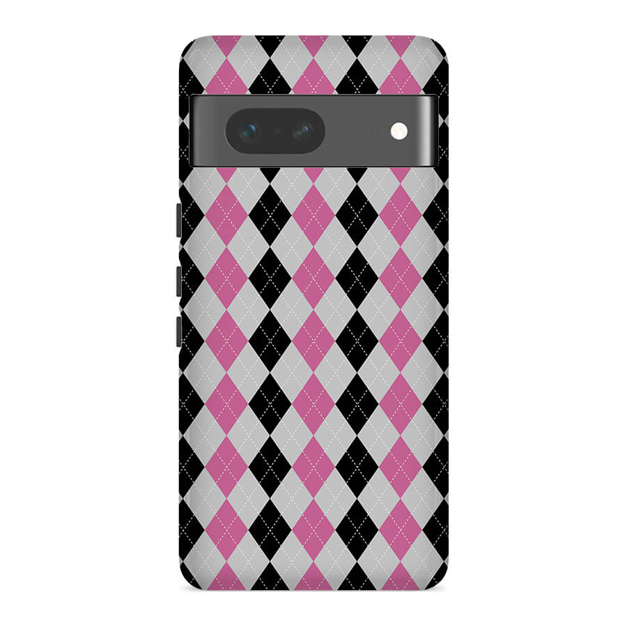 Retro Gray Powder Plaid | Abstract Retro Case Customize Phone Case shipmycase Google Pixel 6 Pro BOLD (ULTRA PROTECTION) 