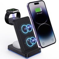 3in1 Wireless Charger for iPhone & Galaxy