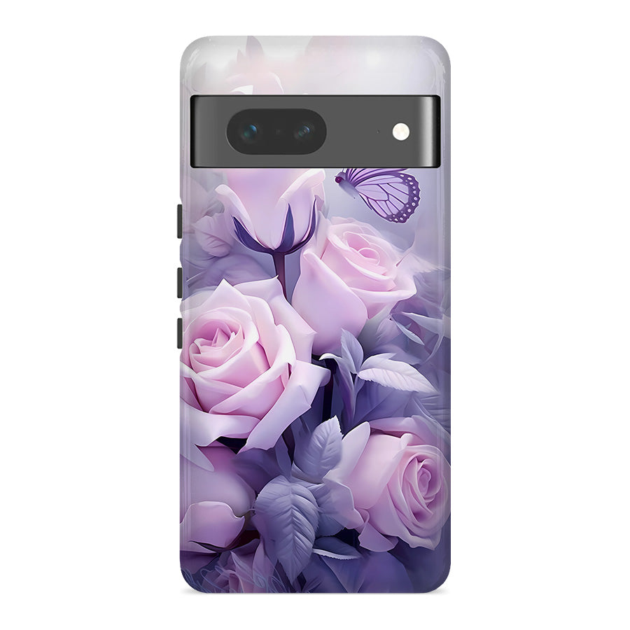 Purple Butterflies and Blooms | Valentine's Case Customize Phone Case shipmycase Google Pixel 8 Pro BOLD (ULTRA PROTECTION) 