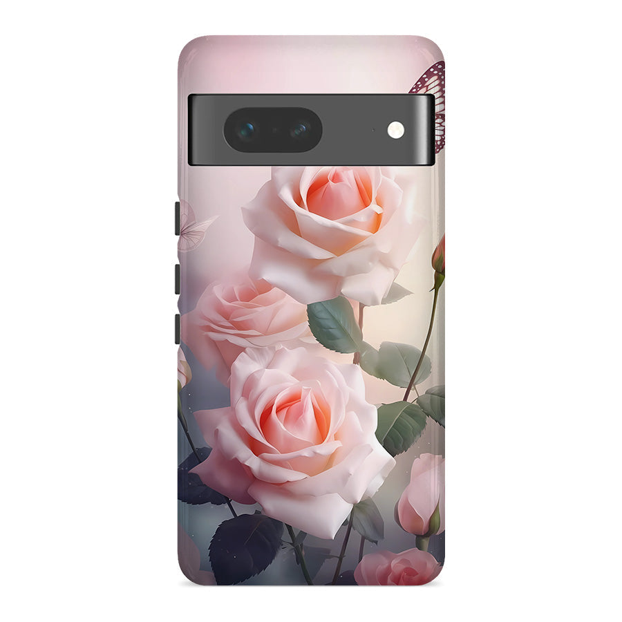 Pink Butterflies and Blooms | Valentine's Case Customize Phone Case shipmycase Google Pixel 8 Pro BOLD (ULTRA PROTECTION) 
