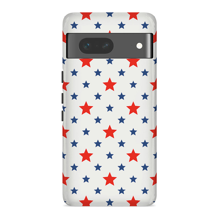 Stars Shine | Blue & Red Stars Case Customize Phone Case shipmycase Google Pixel 8 Pro BOLD (ULTRA PROTECTION) 