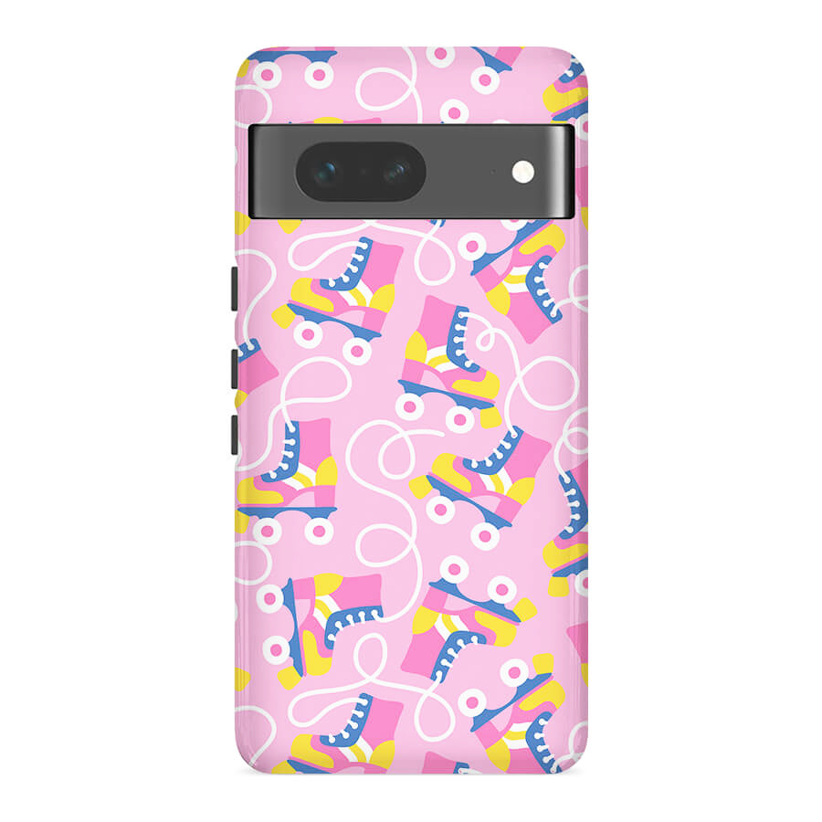 Pink Skates | Retro Y2K Case Customize Phone Case shipmycase Google Pixel 8 Pro BOLD (ULTRA PROTECTION) 