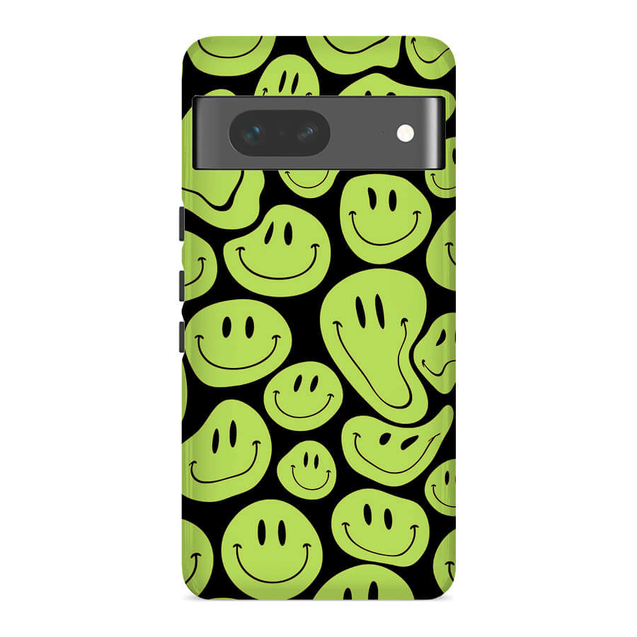 Green Smiley Face | Retro Y2K Case Customize Phone Case shipmycase Google Pixel 8 Pro BOLD (ULTRA PROTECTION) 