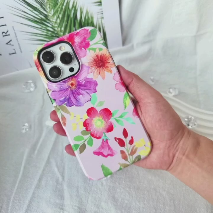 floral rosa claro | Estuche floral retro