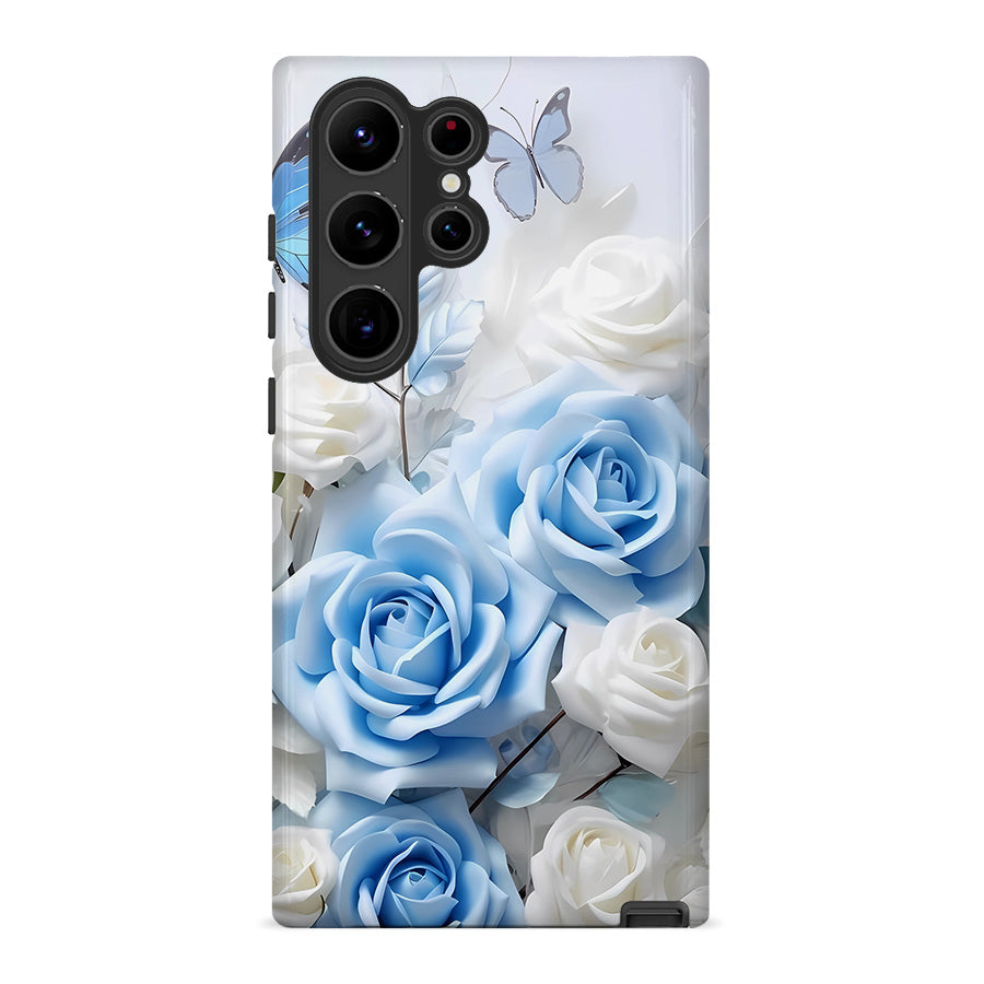 Blue Butterflies and Blooms | Valentine's Case Customize Phone Case shipmycase Galaxy S20 BOLD (ULTRA PROTECTION) 