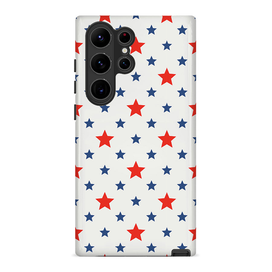 Stars Shine | Blue & Red Stars Case Customize Phone Case shipmycase Galaxy S24 Ultra BOLD (ULTRA PROTECTION) 