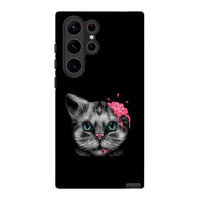 Black Cat | Retro Animal Case Customize Phone Case shipmycase Galaxy S23 Ultra BOLD (ULTRA PROTECTION) 