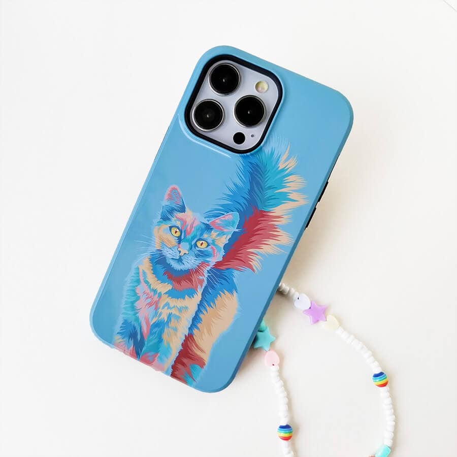 Blue Cat | Animal Print Case Customize Phone Case shipmycase   