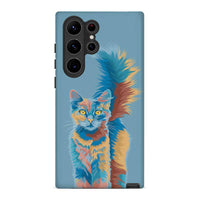 Blue Cat | Animal Print Case Customize Phone Case shipmycase Galaxy S23 Ultra BOLD (ULTRA PROTECTION) 