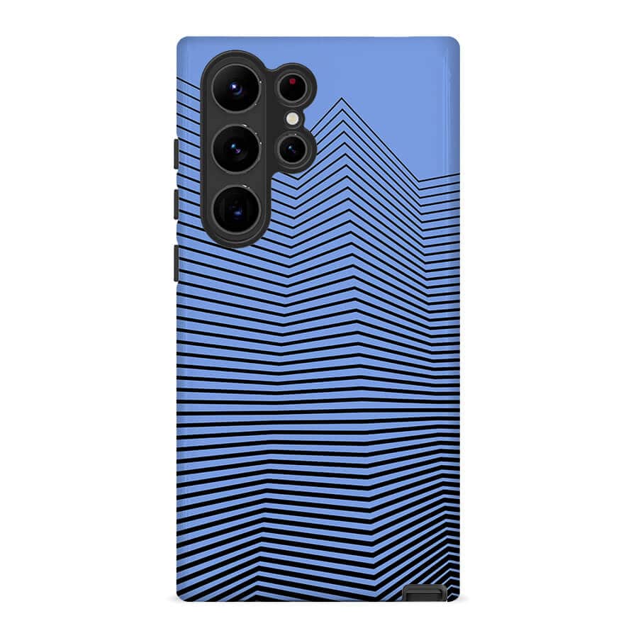 Blue Engraving | Abstract Retro Case Customize Phone Case shipmycase Galaxy S23 Ultra BOLD (ULTRA PROTECTION) 