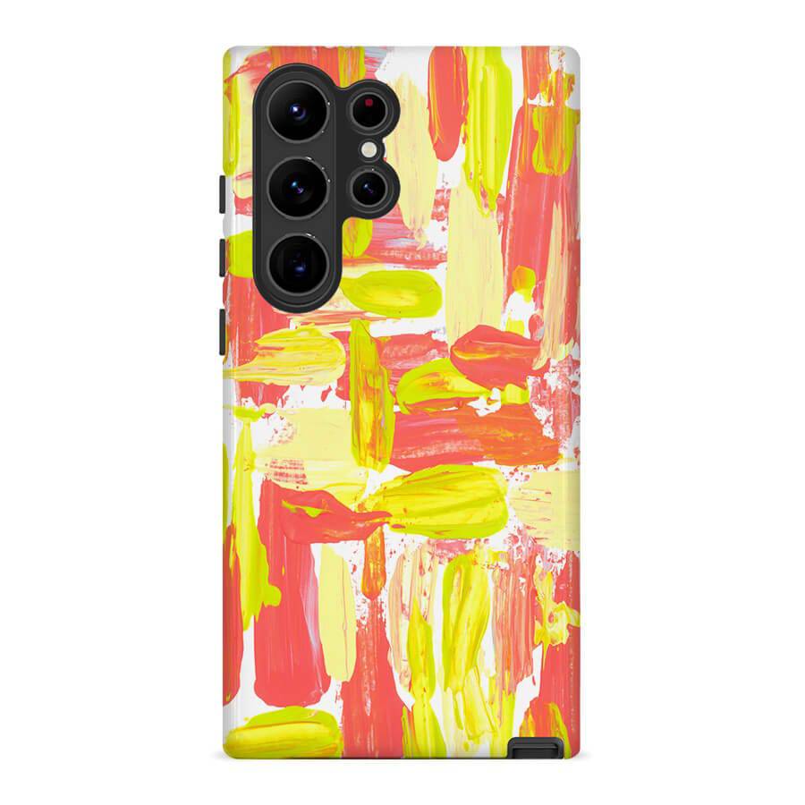 Burning Oil Painting | Abstract Retro Case Customize Phone Case shipmycase Galaxy S23 Ultra BOLD (ULTRA PROTECTION) 