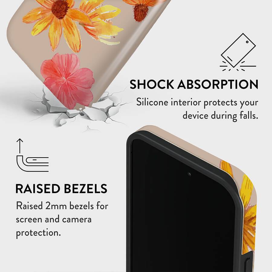 Chrysanthemum & Sunflower | Retro Floral Case Customize Phone Case shipmycase   