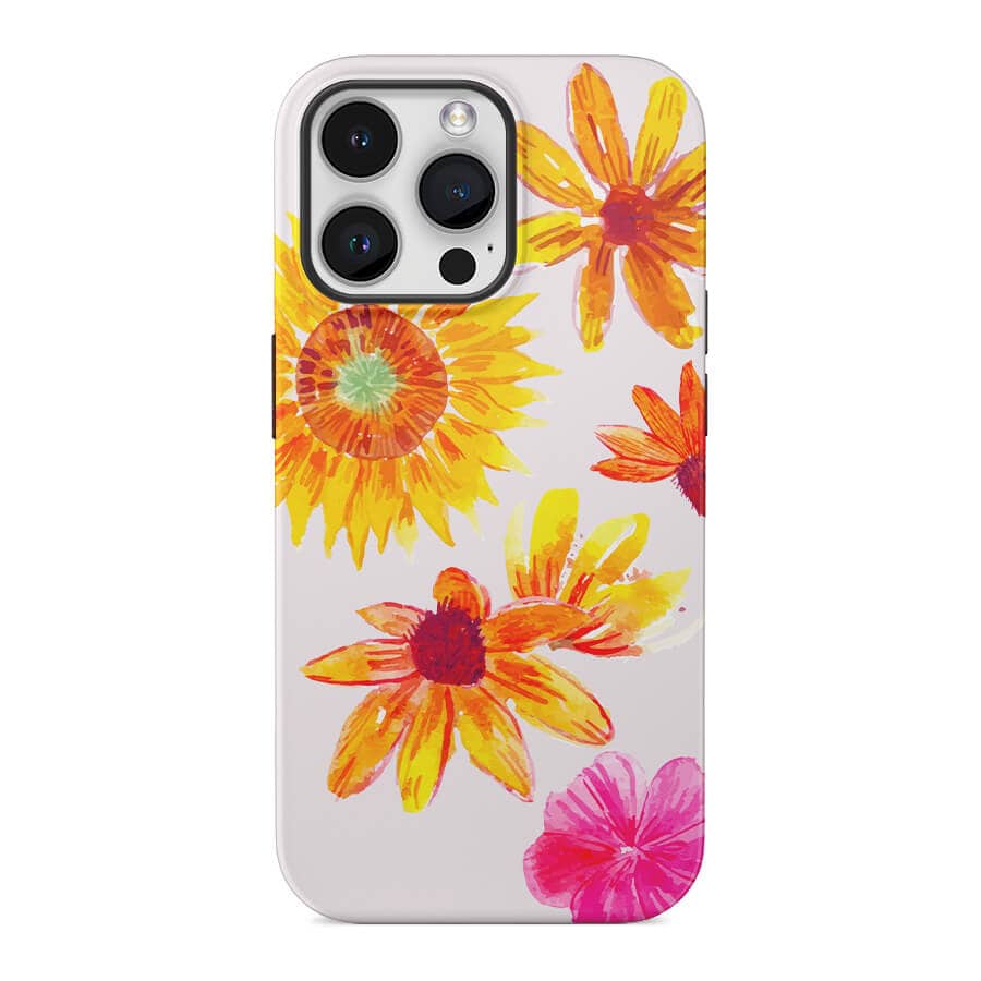 Chrysanthemum & Sunflower | Retro Floral Case Customize Phone Case shipmycase   