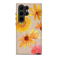 Chrysanthemum & Sunflower | Retro Floral Case Customize Phone Case shipmycase Galaxy S23 Plus BOLD (ULTRA PROTECTION) 