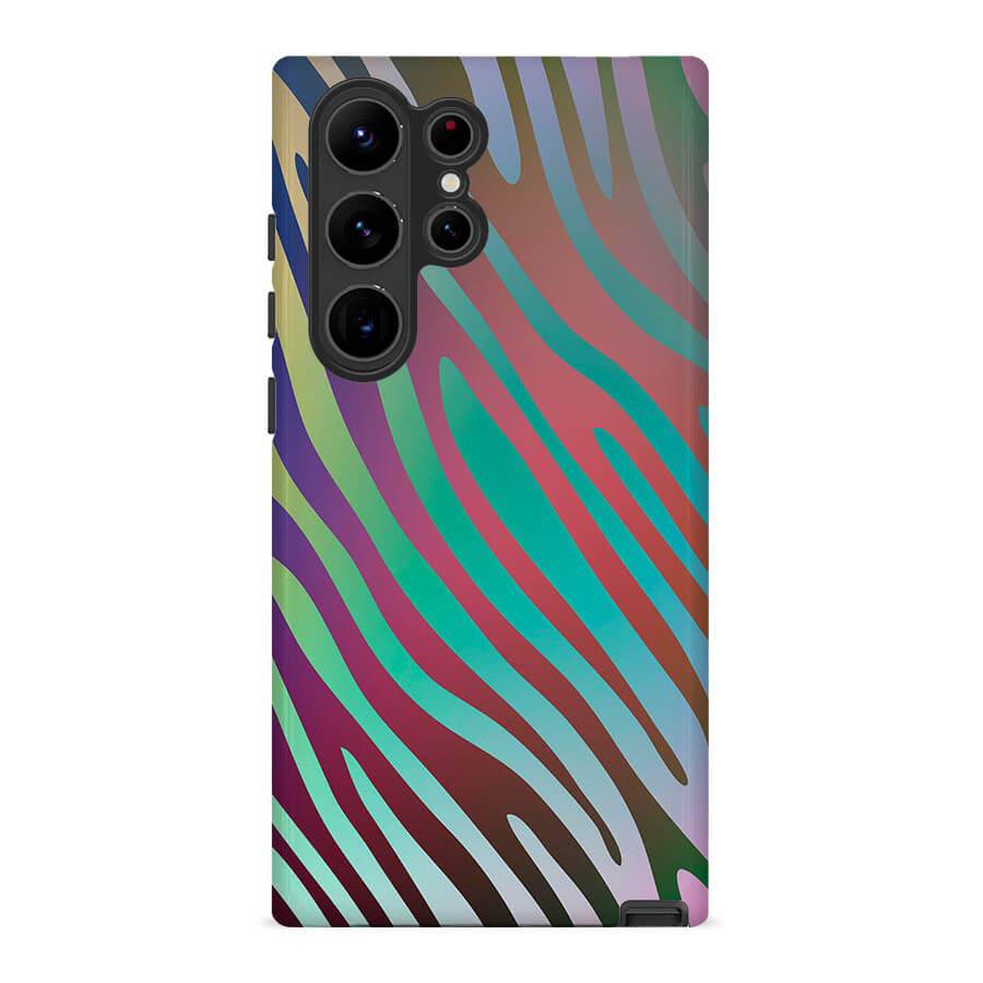 Colorful Zebra | Abstract Retro Case Customize Phone Case shipmycase Galaxy S23 Plus BOLD (ULTRA PROTECTION) 