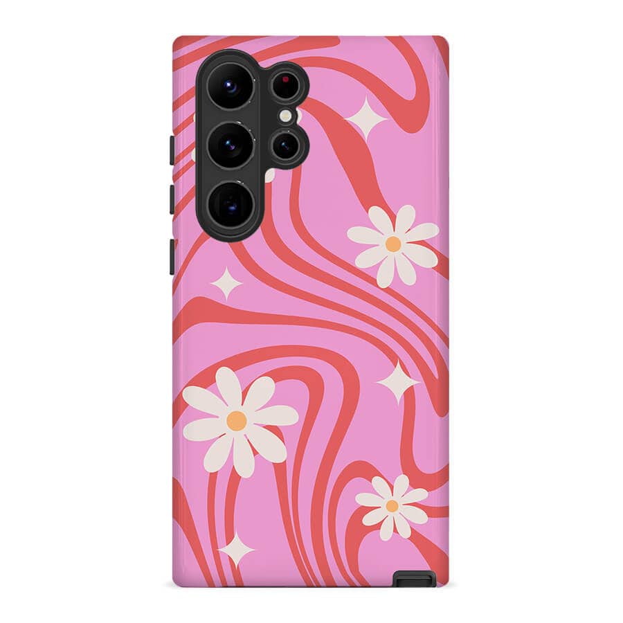 Cream Flower Abstract | Retro Floral Case Customize Phone Case shipmycase Galaxy S23 Plus BOLD (ULTRA PROTECTION) 