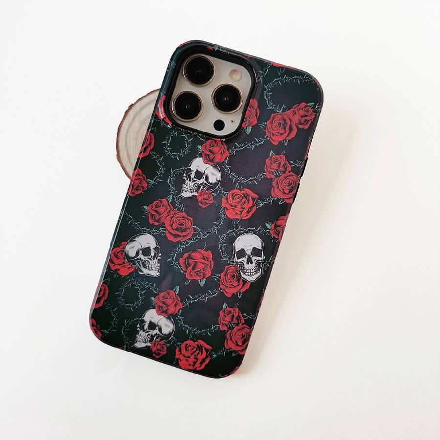 Flowers & Skulls | Retro Floral Case Customize Phone Case shipmycase   