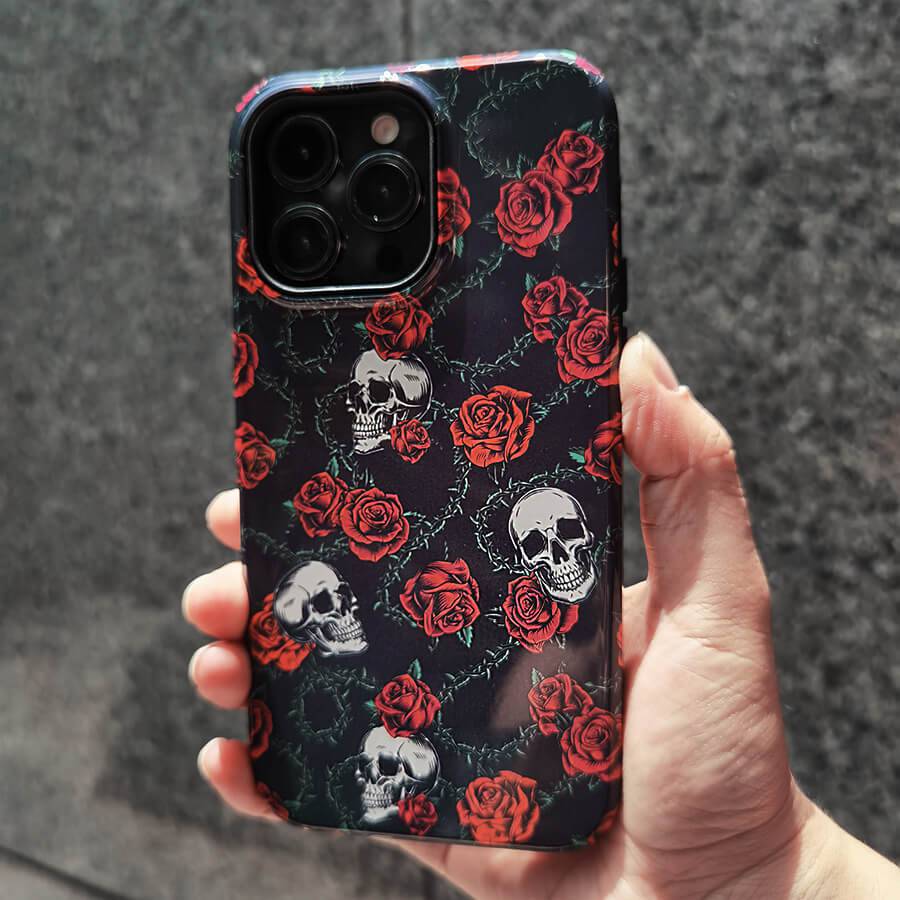 Flowers & Skulls | Retro Floral Case Customize Phone Case shipmycase   
