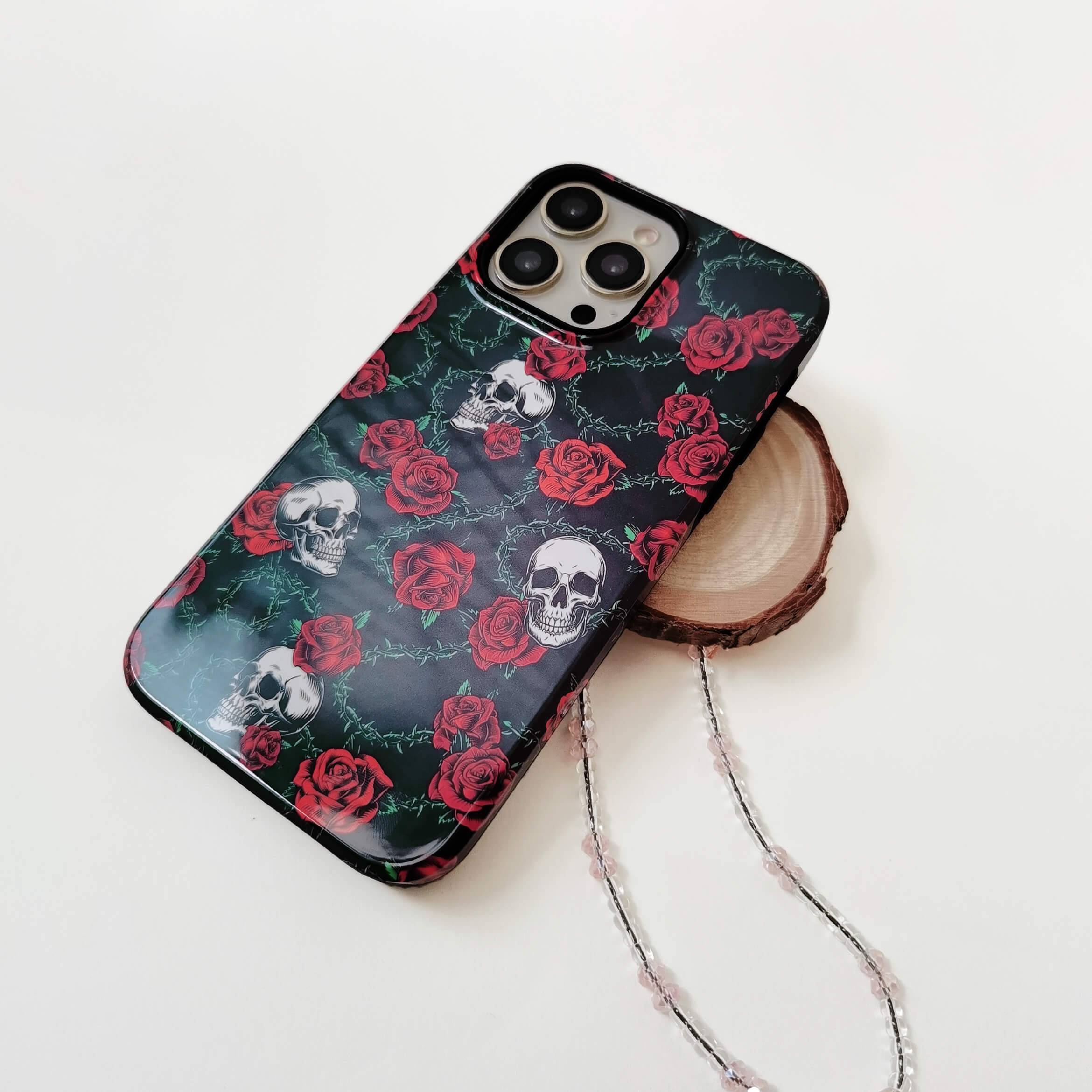 Flowers & Skulls | Retro Floral Case Customize Phone Case shipmycase   