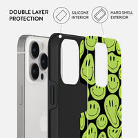 Green Smiley Face | Retro Y2K Case Customize Phone Case shipmycase   