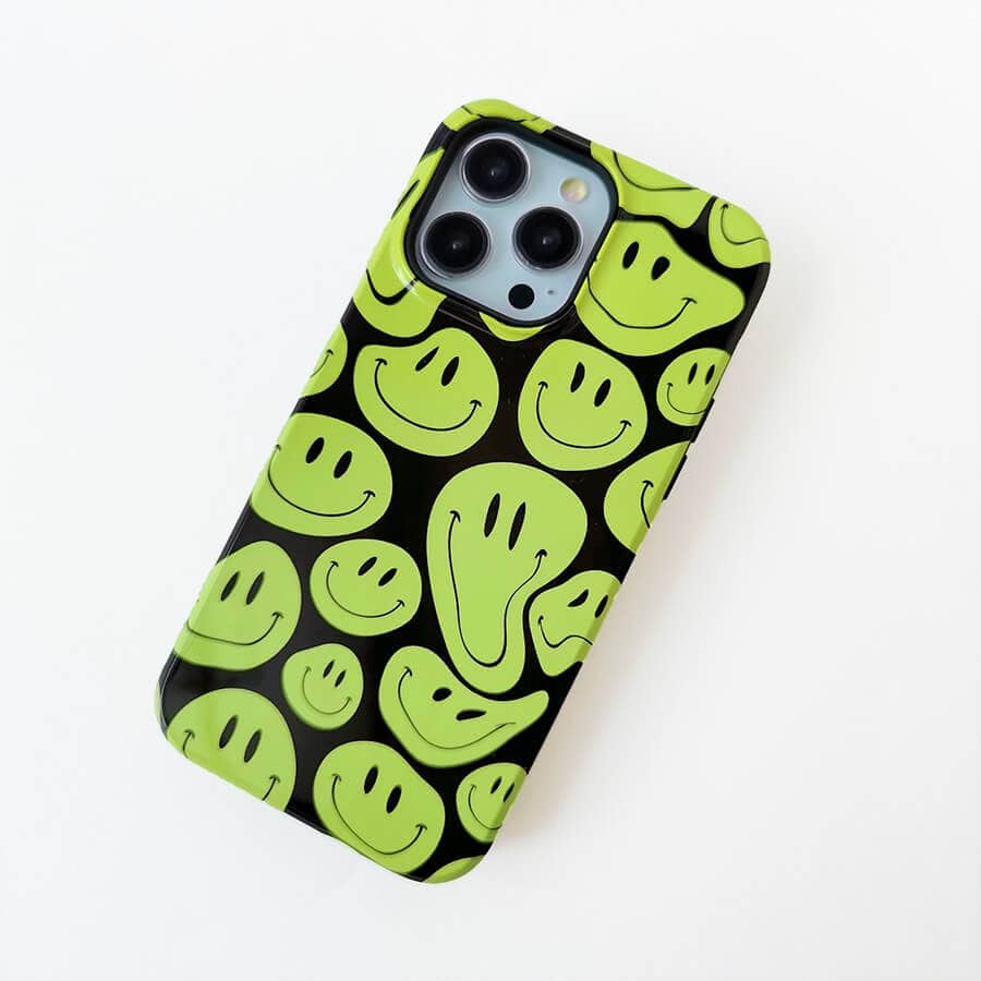 Green Smiley Face | Retro Y2K Case Customize Phone Case shipmycase   