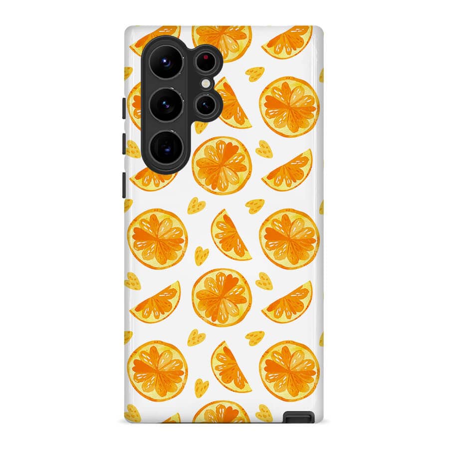 Orange X | Fruit Season Customize Phone Case shipmycase Galaxy S23 Plus BOLD (ULTRA PROTECTION) 