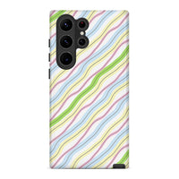 Pastel Rainbow Lined | Abstract Retro Case Customize Phone Case shipmycase Galaxy S23 Ultra BOLD (ULTRA PROTECTION) 