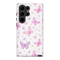Pink Butterfly | Retro Y2K Case Customize Phone Case shipmycase Galaxy S23 Plus BOLD (ULTRA PROTECTION) 