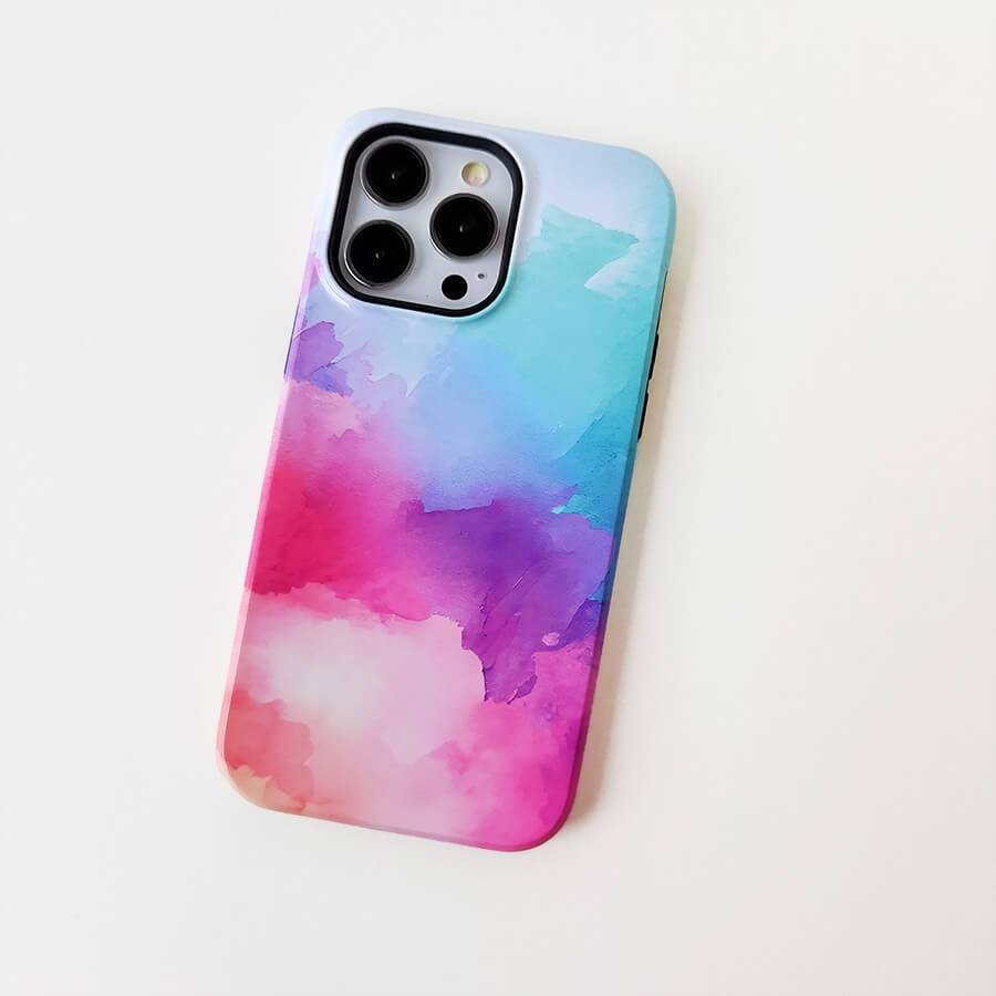 Rainbow Watercolor | Abstract Retro Case Customize Phone Case shipmycase   