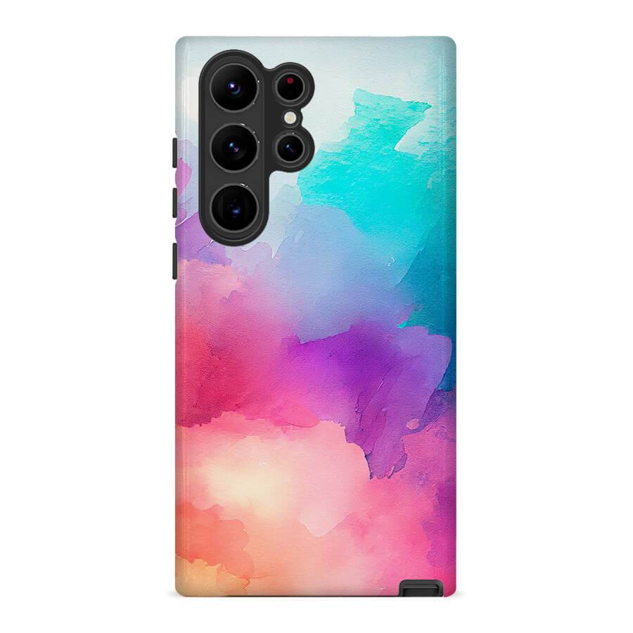Rainbow Watercolor | Abstract Retro Case Customize Phone Case shipmycase Galaxy S23 Plus BOLD (ULTRA PROTECTION) 