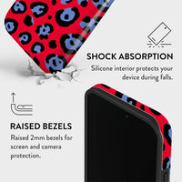 Red & Blue Leopard |  Retro Y2K Case Customize Phone Case shipmycase   