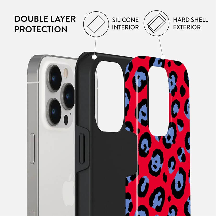 Red & Blue Leopard |  Retro Y2K Case Customize Phone Case shipmycase   