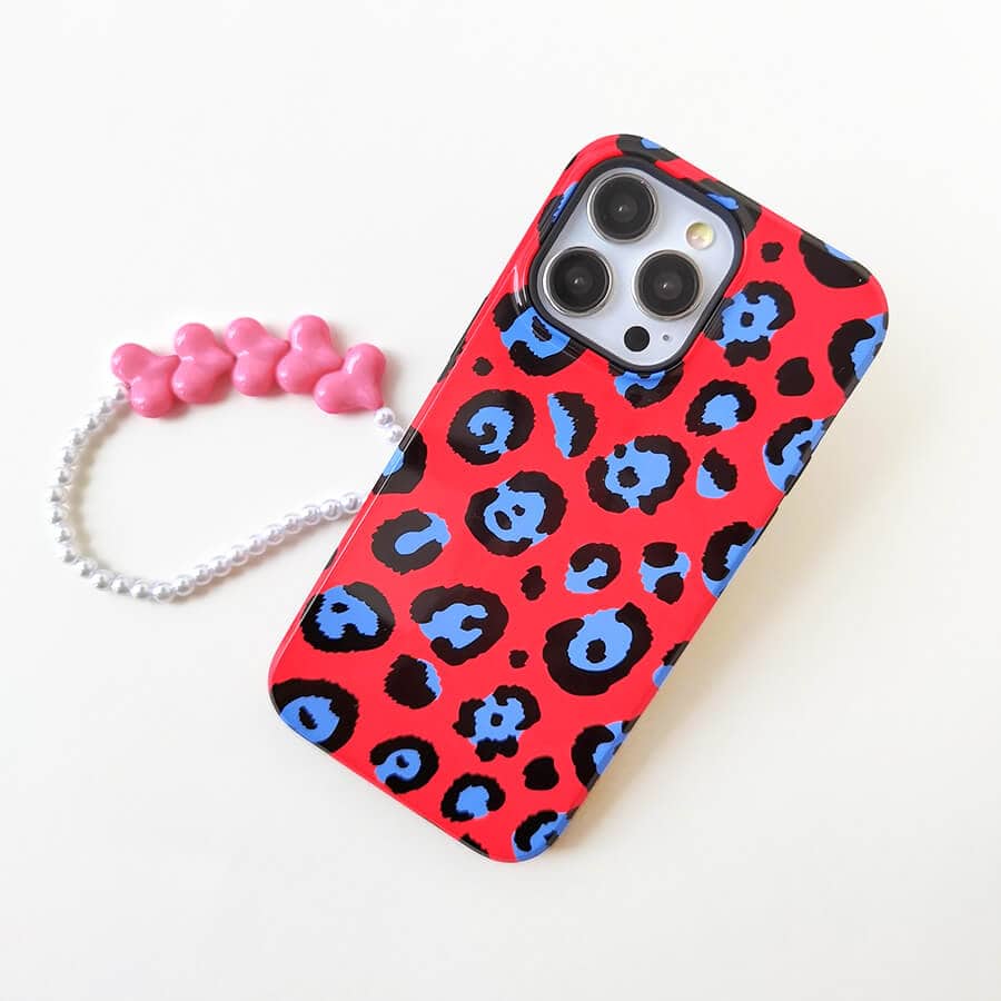 Red & Blue Leopard |  Retro Y2K Case Customize Phone Case shipmycase   