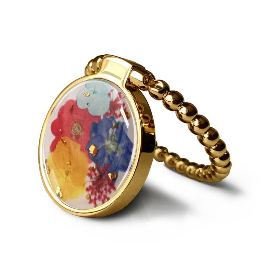 Full Bloom | Blooming Flower Ring Holder Ring Holder shipmycase Golden Beads  