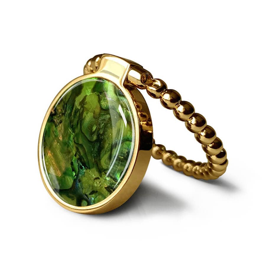 Northern Lights | Charming Shell Ring Holder Ring Holder shipmycase Golden Beads  