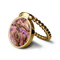 Peachy Gold | Classy Shell Ring Holder Ring Holder shipmycase Golden Beads  
