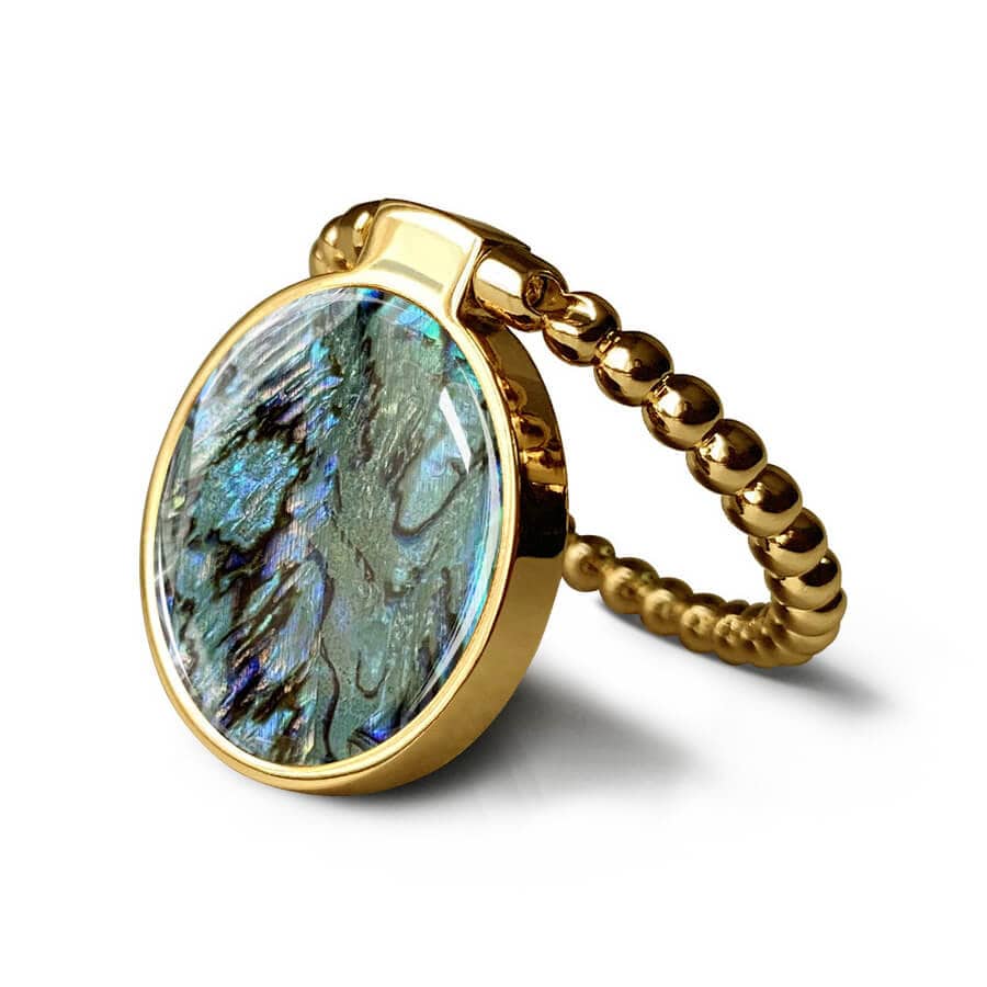 Ubud Jungle | Turquoise Shell Ring Holder Ring Holder shipmycase Golden Beads  