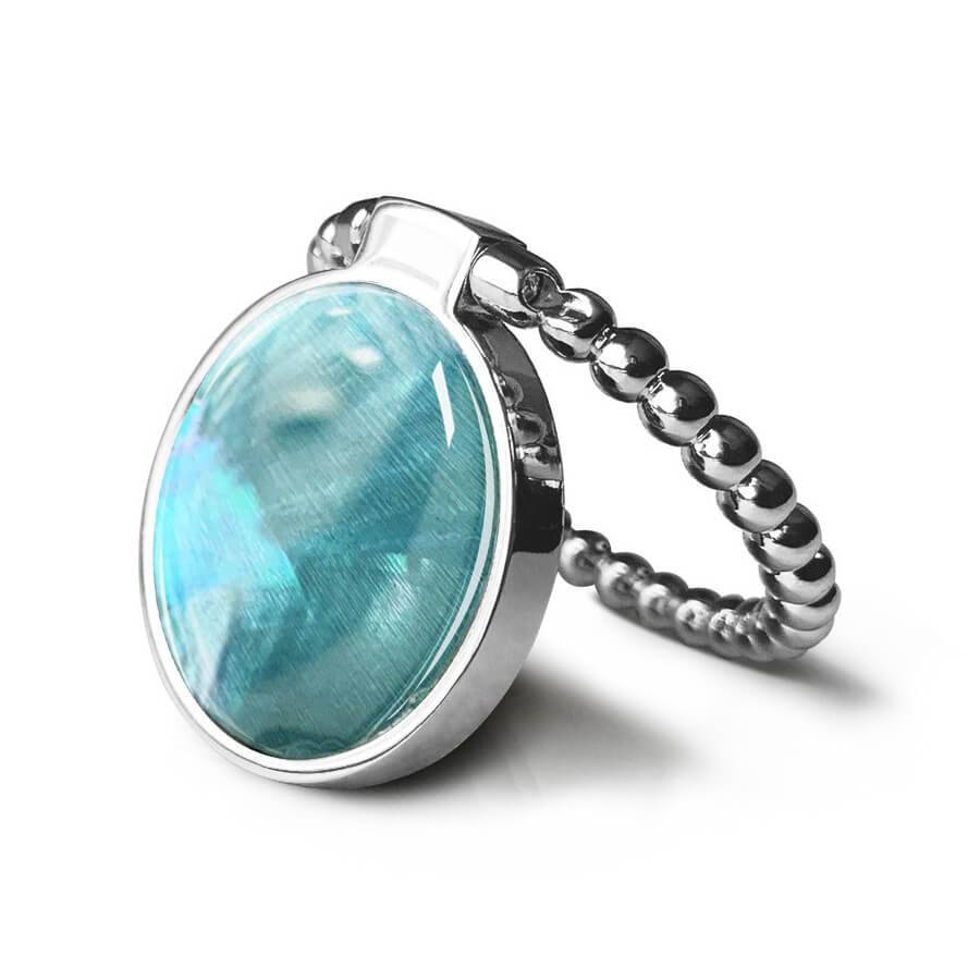 Ocean Heart | Beautiful Shell Ring Holder Ring Holder shipmycase Silver Beads  